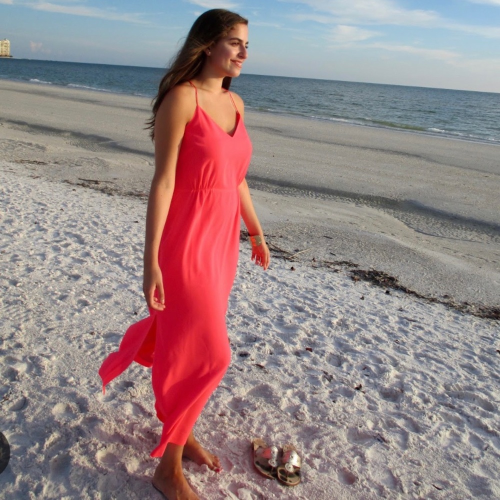 J. Crew Midi Dress Size 4 in Hot Pink